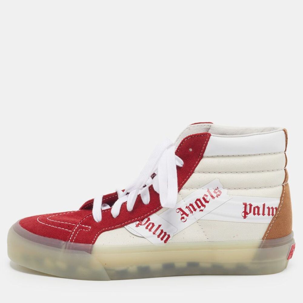 Palm Angels X Vans Sk8-Hi Reissue Size 40.5 Tricolor Canvas And Suede High Top